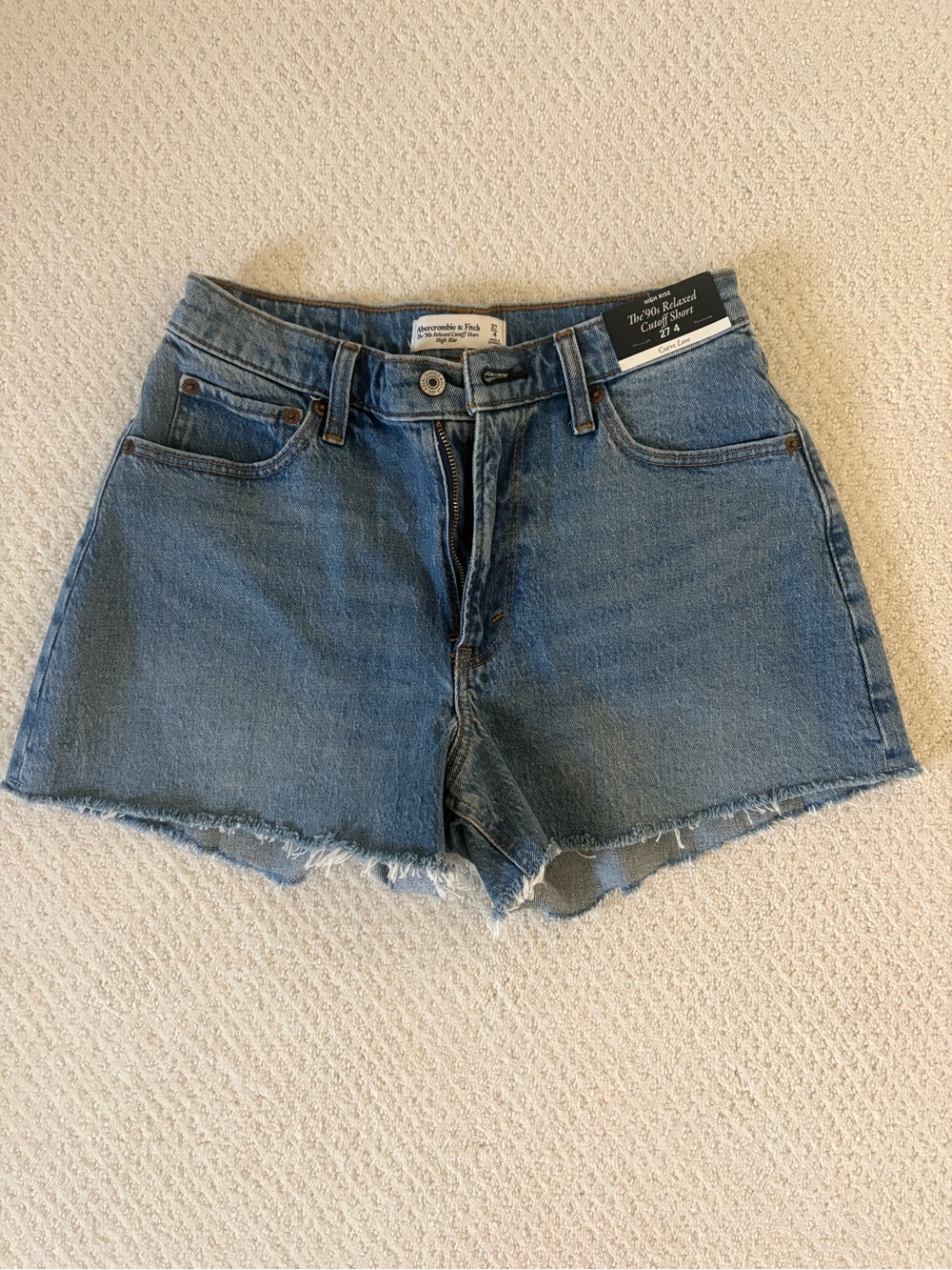 Abercrombie & Fitch Medium Blue Cutoff Denim Shorts